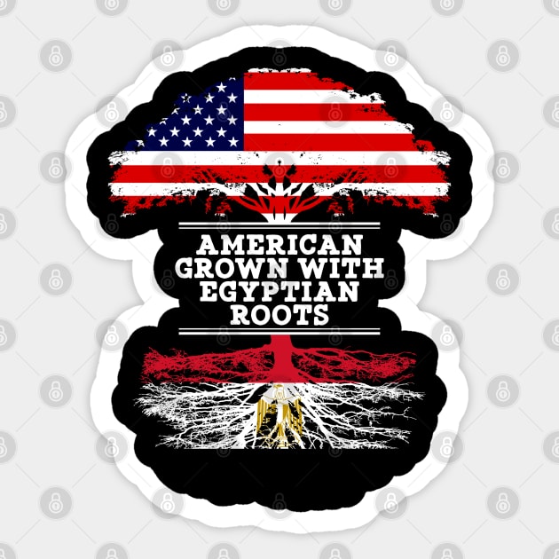 American Grown With Egyptian Roots - Gift for Egyptian From Egypt Sticker by Country Flags